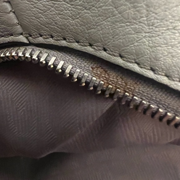 Michael Kors Gray Leather Satchel Bag - Picture 11 of 13